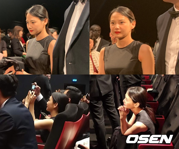 남편 김무열을 응원하기 위해서 영화 '악인전' 칸영화제 미드나잇 스크리닝 공식 상영에 참석한 윤승아