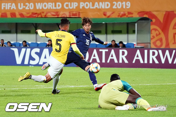 야마다가 동점골을 넣는 장면(2019/5/24)ⓒGettyimages(무단전재 및 재배포 금지)
