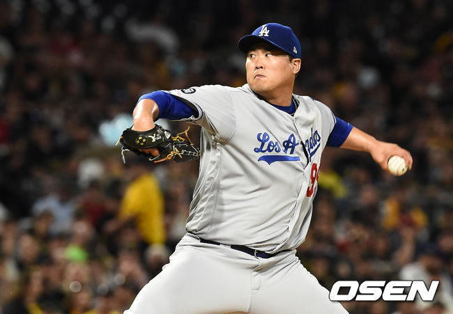 2회말 1사 2루 다저스 류현진이 역투하고 있다./ soul1014@osen.co.kr