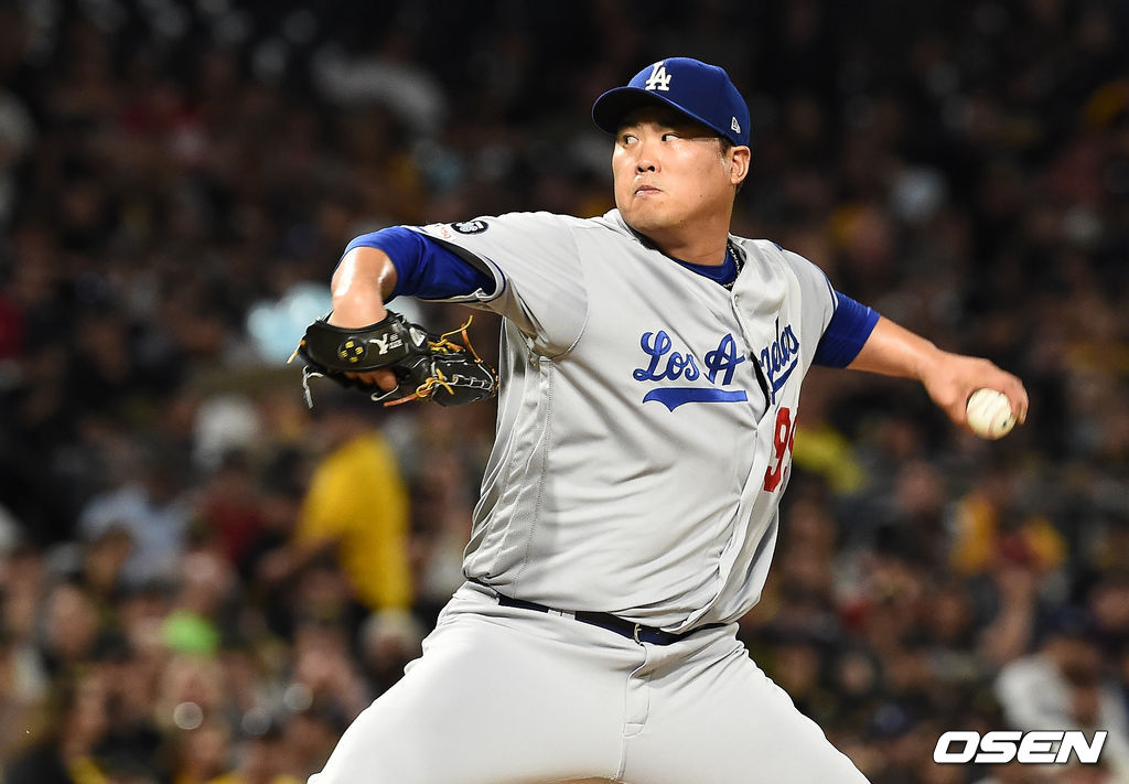 다저스 류현진이 역투하고 있다./ soul1014@osen.co.kr