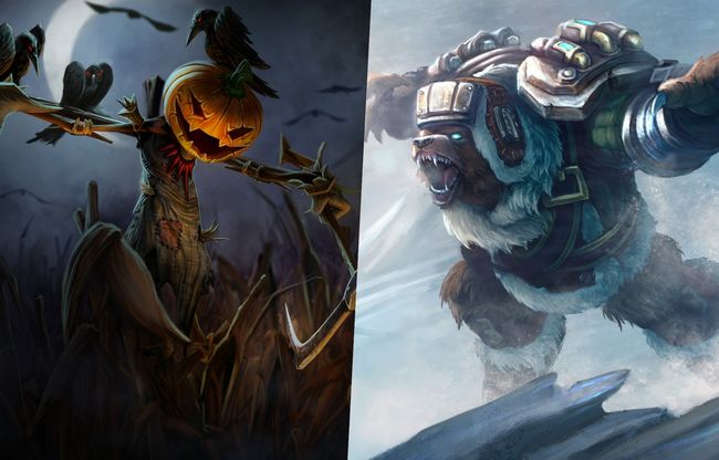 피들스틱(왼쪽)과 볼리베어. /라이엇 게임즈 제공.