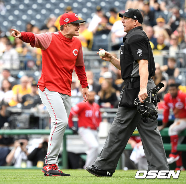 신시내티 데이비드 벨 감독이 심판에게 어필하고 있다. /dreamer@osen.co.kr