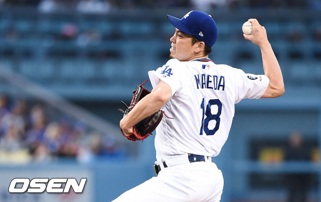 2회초 다저스 선발투수 마에다가 역투하고 있다./ soul1014@osen.co.kr