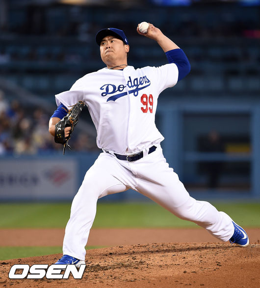 LA 다저스 류현진이 역투하고 있다./ soul1014@osen.co.kr