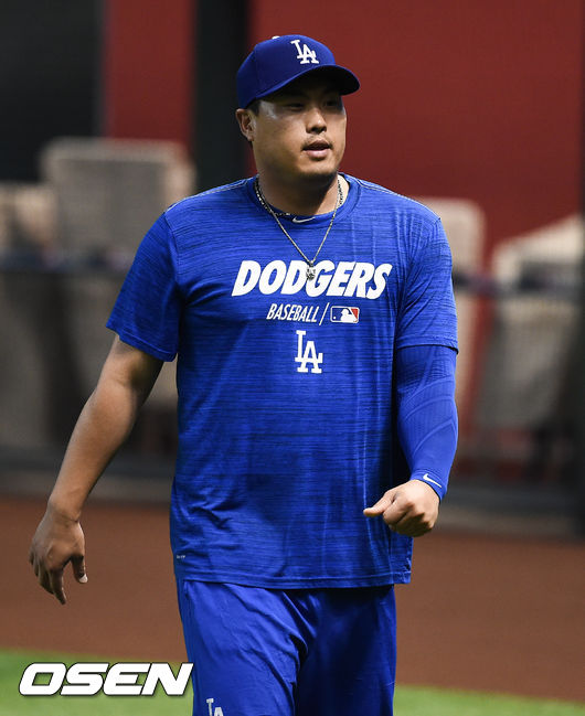 이날 이달의 투수상으로 선정된 류현진이 평소대로 훈련을 하고 있다. / soul1014@osen.co.kr