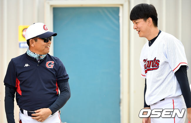 양상문 감독과 김원중/dreamer@osen.co.kr