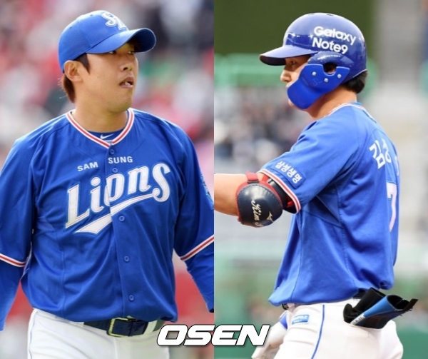 [사진] 윤성환-김상수.