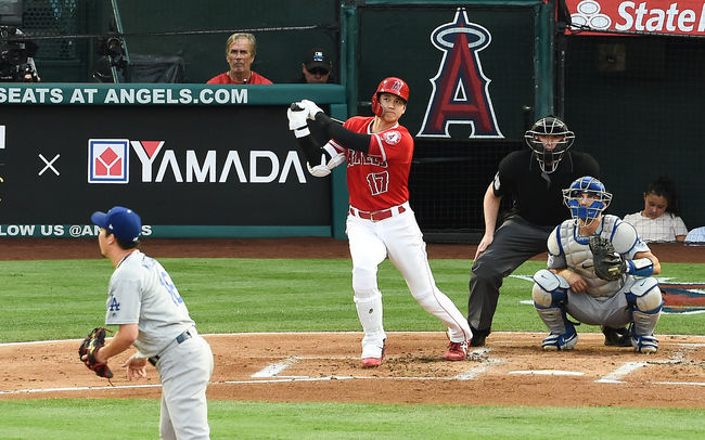 1회말 2사 에인절스 오타니가 다저스 마에다를 상대로 선취 솔로홈런을 날리고 있다. / soul1014@osen.co.kr