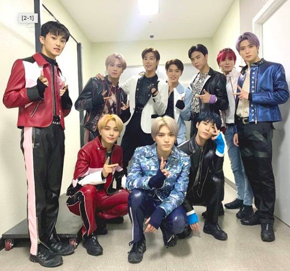 [사진=SM엔터테인먼트 SNS] 같은 날 '뮤직뱅크' 무대에 오른 유노윤호와 NCT127