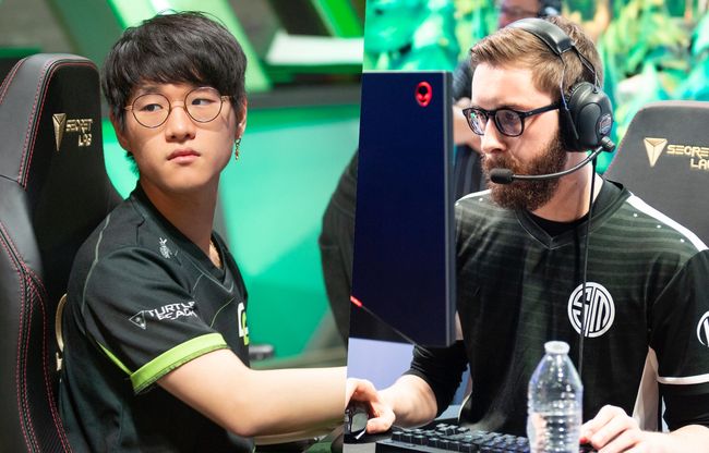 '크라운' 이민호(왼쪽)와 '비역슨' 소렌 비어그. /라이엇 게임즈 플리커.