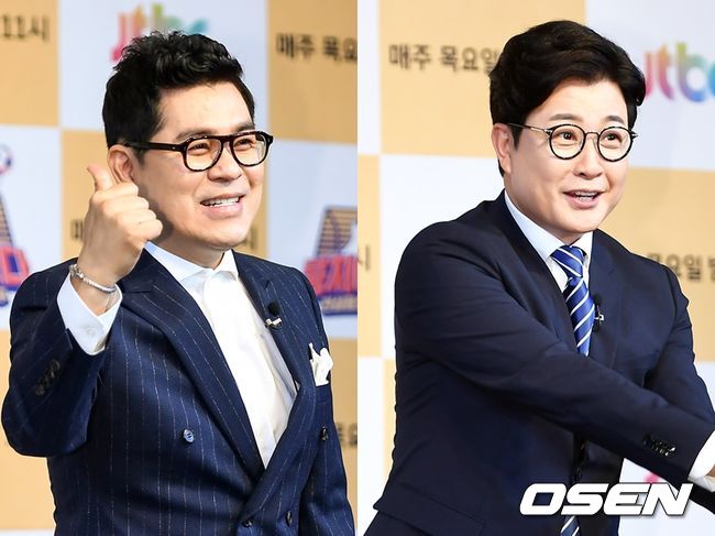 김용만(왼쪽)과 김성주. OSEN DB