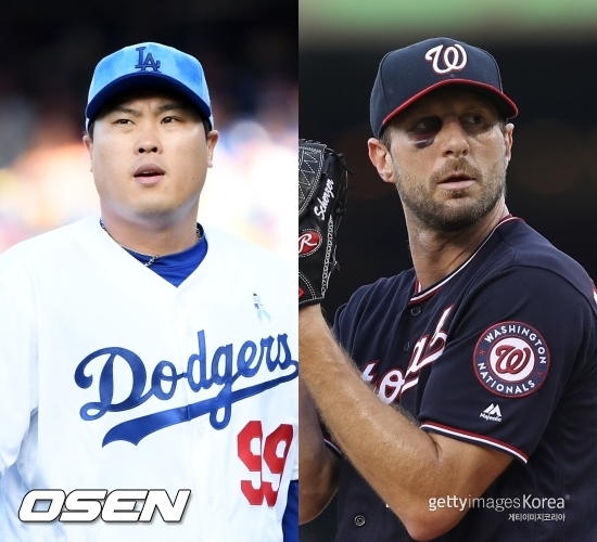 [사진] 류현진-슈어저/OSEN DB-ⓒGettyimages(무단전재 및 재배포 금지)