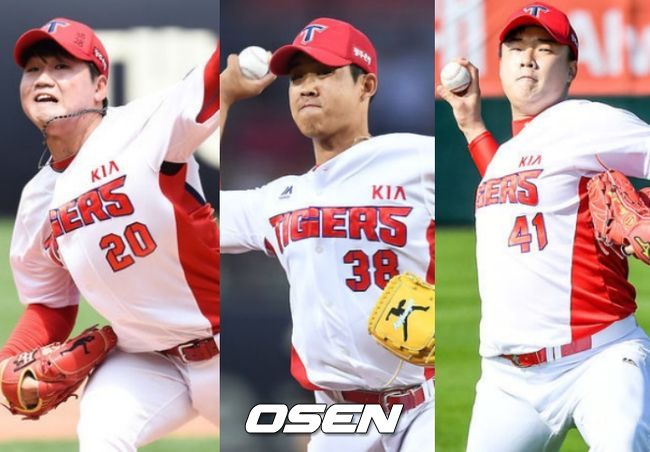 왼쪽부터 김기훈, 임기영, 한승혁./OSEN DB