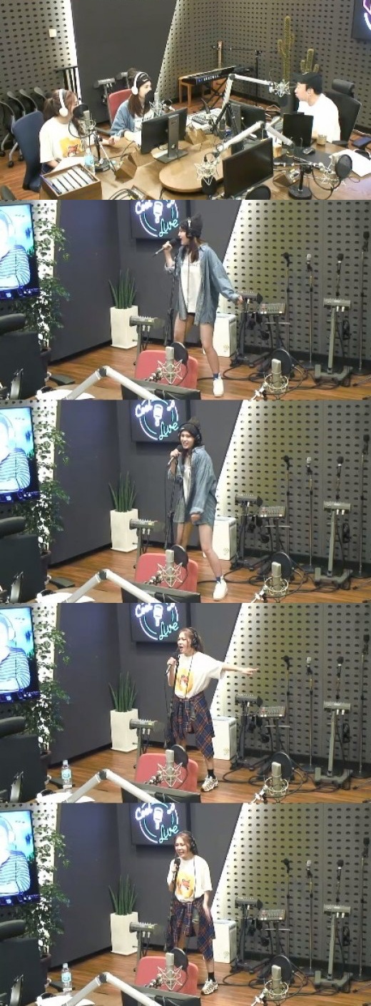 [사진=KBS 보는 라디오 화면] '박명수의 라디오쇼'에 출연한 전소미, 제아 스틸 컷