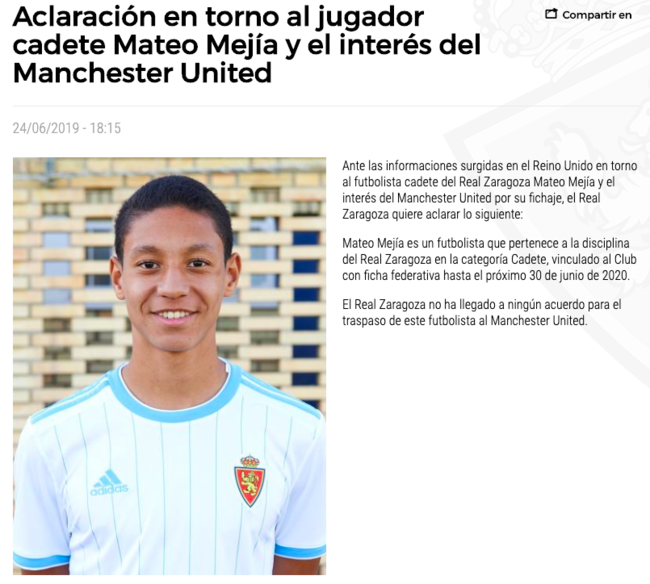 [사진]레알 사라고사 홈페이지