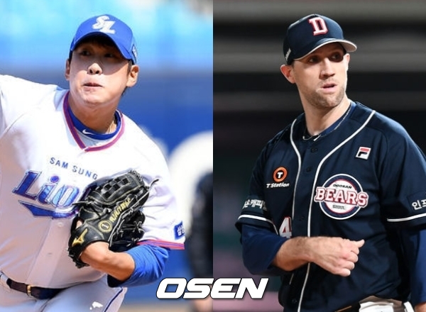 윤성환-조쉬 린드블럼 /pjmpp@osen.co.kr