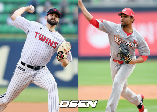 [사진] LG 켈리-SK 산체스