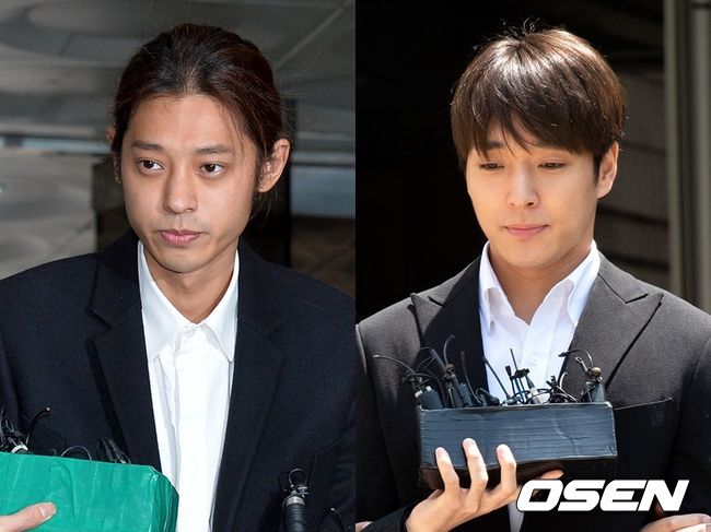 가수 정준영(왼쪽)과 최종훈이 나란히 집단 성폭행 혐의를 부인했다. OSEN DB