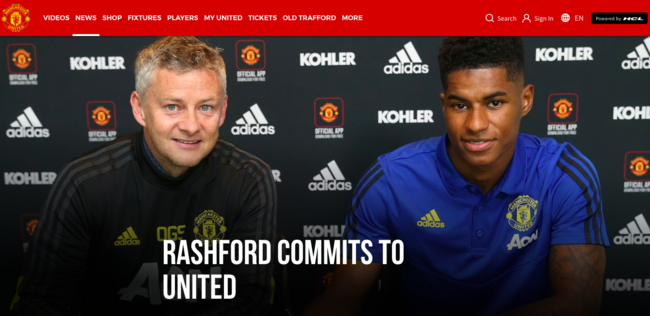 [사진]맨유 홈페이지