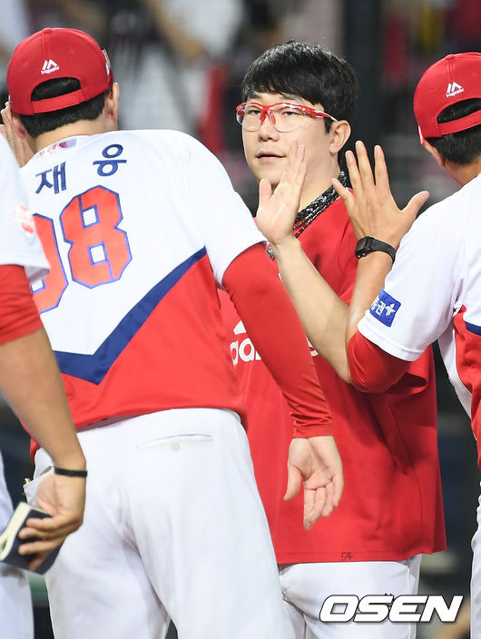 KIA 타이거즈 양현종이 지난 5일 LG 트윈스와의 광주경기에서 시즌 9승을 달성하고 미소 짓고 있다./ soul1014@osen.co.kr