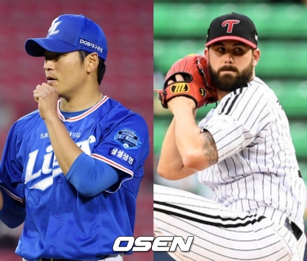 [사진] 백정현-케이시 켈리.