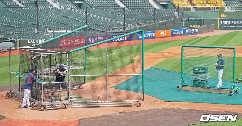 특타 훈련중인 제이콥 윌슨 /what@osen.co.kr