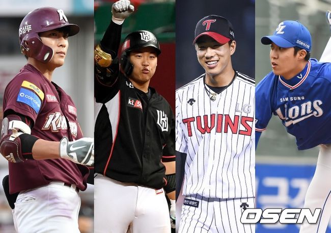 키움 이정후(왼쪽부터), KT 강백호, LG 정우영, 삼성 원태인. / youngrae@osen.co.kr, dreamer@osen.co.kr, soul1014@osen.co.kr