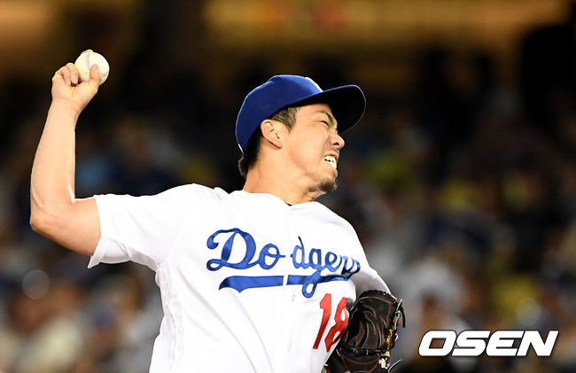 8회초 다저스 마에다가 역투하고 있다. /jpnews@osen.co.kr