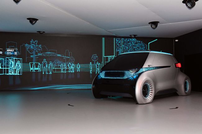 현대모비스의 카메라 모니터 시스템이 적용 된 미래차 콘셉트 ‘엠비전’. 현대모비스가 지난 1월 미국 라스베이거스에서 공개했다.