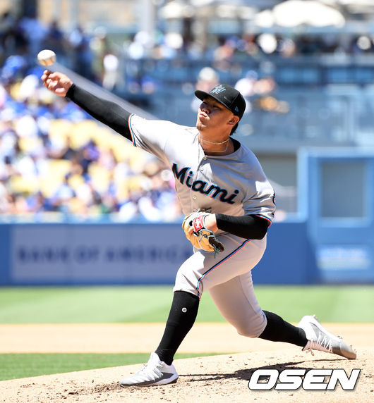 3회말 마이애미 조단 야마모토가 역투하고 있다. /jpnews@osen.co.kr