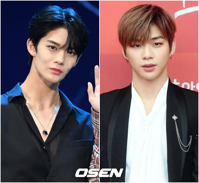 워너원 출신 배진영(왼쪽)과 강다니엘(오른쪽). OSEN DB.