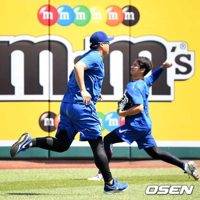 경기에 앞서 다저스 류현진이 러닝으로 몸을 풀고 있다. 류현진은 8월 1일 콜로라도전에 선발로 등판한다. /jpnews@osen.co.kr