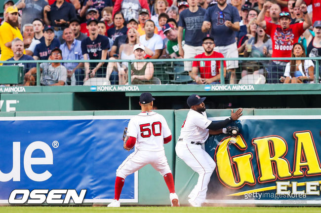 BOSTON, MA - JULY 28:  at Fenway Park on July 28, 2019 in Boston, Massachusetts.  (Photo by Adam Glanzman/Getty Images)