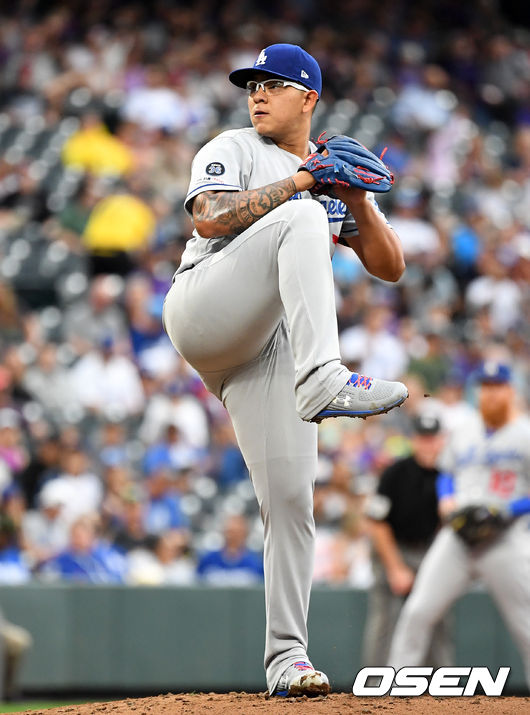 2회말 다저스 선발 유리아스가 역투하고 있다. /jpnews@osen.co.kr