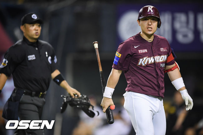 5회초 1사 만루 키움 박동원이 스탠딩 삼진아웃 판정에 욕설 이유로 퇴장당하고있다./ soul1014@osen.co.kr