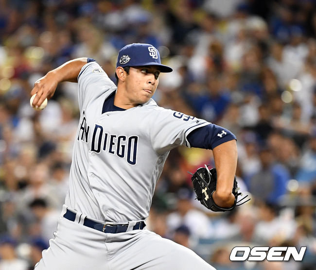 7회말 샌디에이고 무뇨스가 역투하고 있다. /jpnews@osen.co.kr