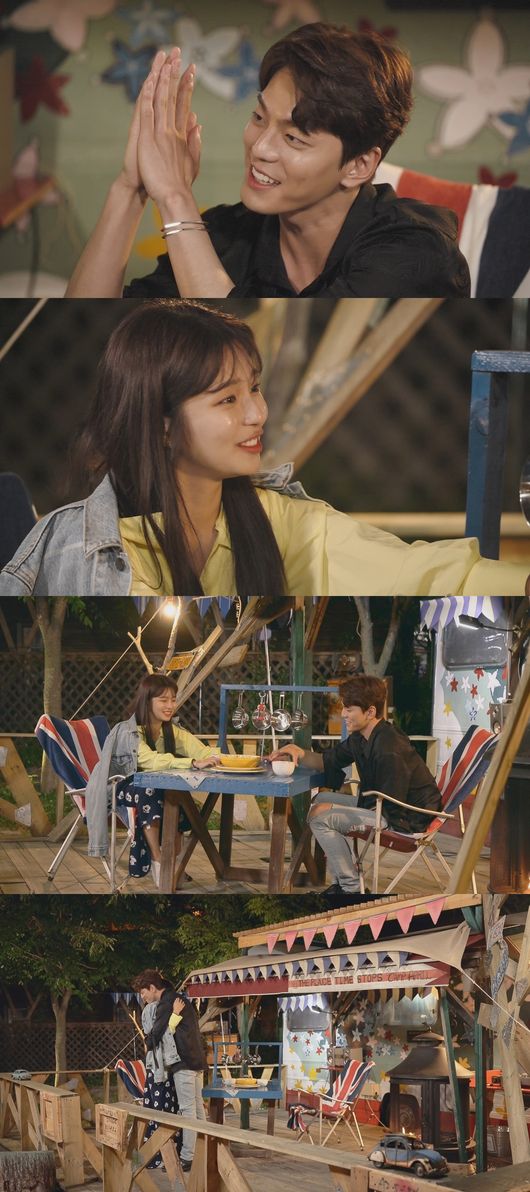 [사진=MBC 제공] '호구의 연애'에서 포옹으로 마음을 확인한 배우 김민규와 채지안 스틸 컷