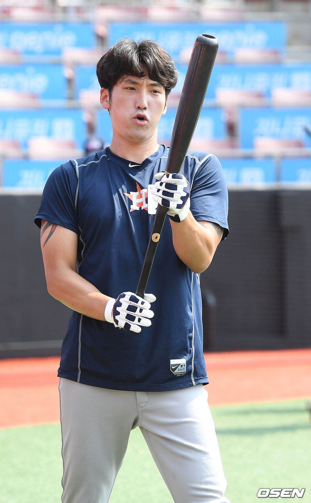 5일 수원 kt위즈파크에서 KBO 해외 아마 및 프로 선수 트라이아웃이 진행됐다.문찬종이 타격을 하고 있다. / youngrae@osen.co.kr