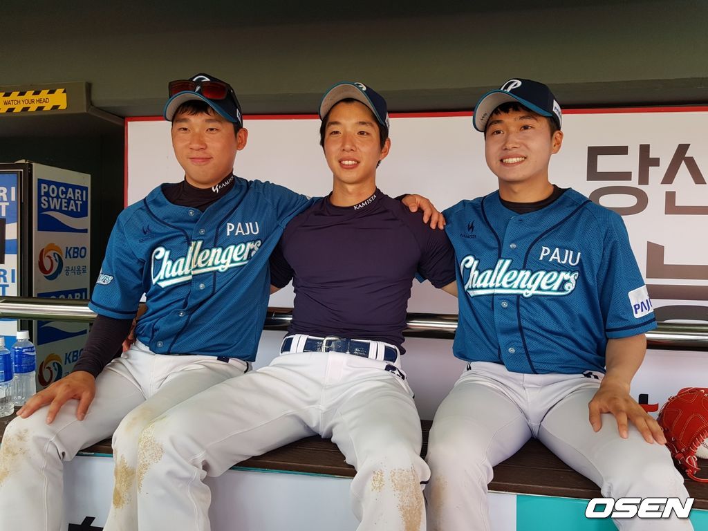 해외파 트라이아웃에 참가한 박지훈(왼쪽부터), 지승재, 정진호. /fpdlsl72556@osen.co.kr