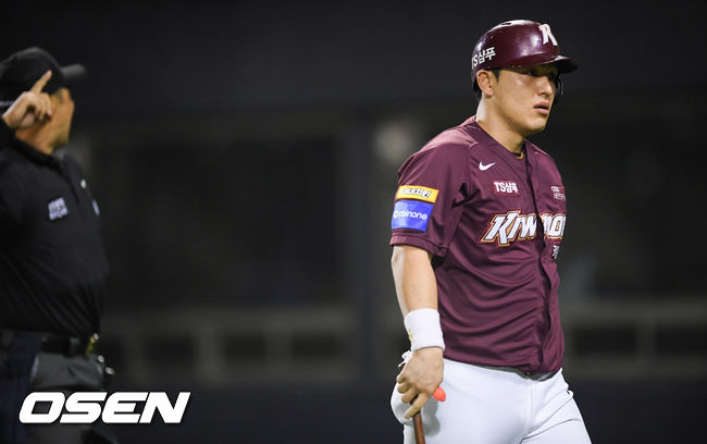 5회초 1사 만루 키움 박동원이 스탠딩 삼진아웃 판정에 욕설 이유로 퇴장당하고있다./ soul1014@osen.co.kr