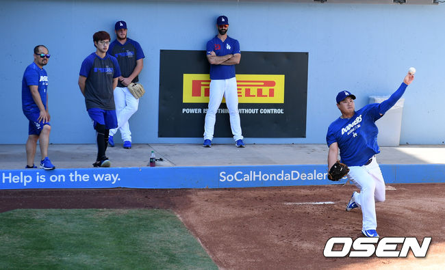 류현진은 부상자 명단에 10일간 등재됐다가 오는 12일 애리조나와의 홈 경기에 선발로 등판한다. 7일 불펜 피칭을 실시하고 있다. /jpnews@osen.co.kr