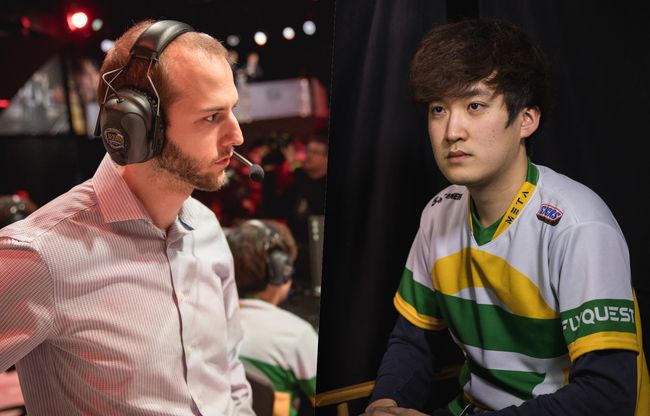 '세인트비셔스' 브랜든 디마르코(왼쪽)와 '킨' 장래영. /라이엇 게임즈 플리커.