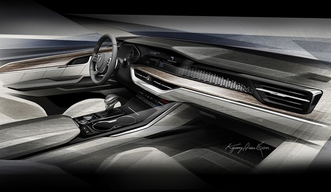 기아차 모하비 더 마스터 인테리어 렌더링 이미지.