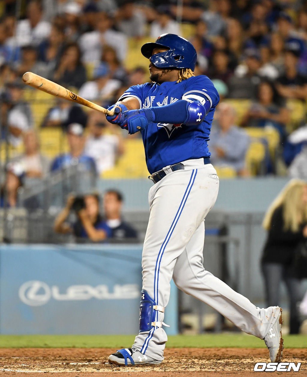 6회초 1사 주자없는 상황 토론토 블라디미르 게레로 주니어가 달아나는 솔로포를 날리고 있다. /dreamer@osen.co.kr