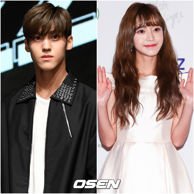 스킨십 사진 유출로 피해를 본 그룹 마이틴 출신 송유빈(왼쪽)과 가수 김소희(오른쪽). OSEN DB.