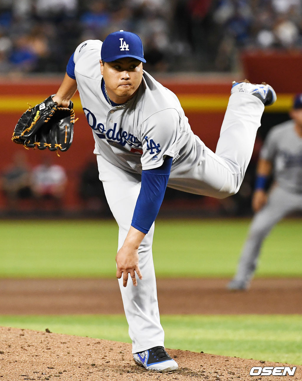 LA 선발 류현진이 힘차게 공을 뿌리고 있다./dreamer@osen.co.kr