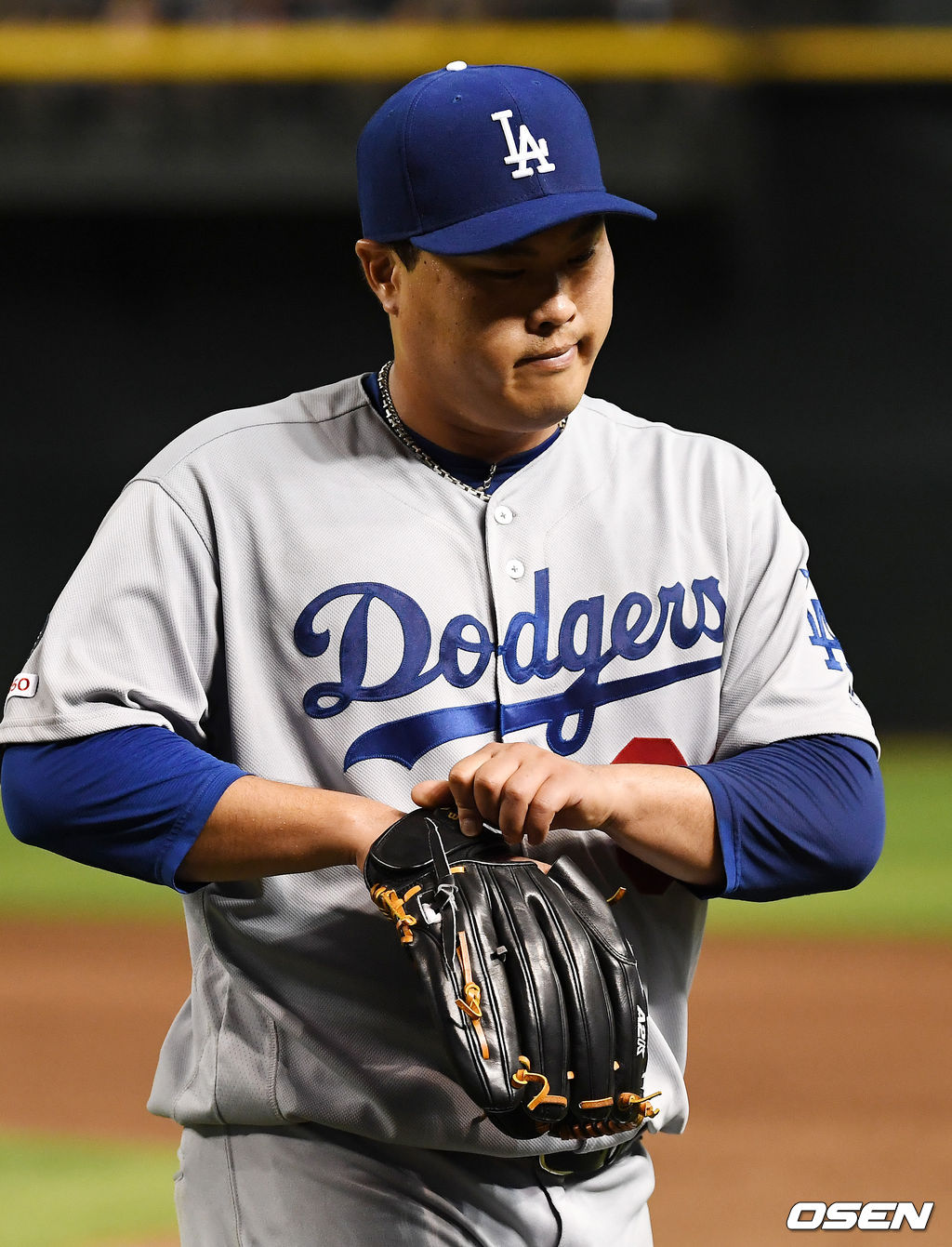 5회말 2사 주자 1,3루 애리조나 램 타석에서 LA 선발 류현진이 강판당하고 있다./dreamer@osen.co.kr