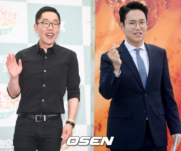 [사진=OSEN DB, 박준형 기자] 라디오 하차설에 휩싸인 방송인 김제동(왼쪽)과 장성규(오른쪽).