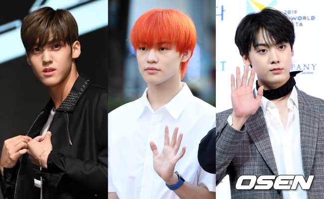 [사진=OSEN DB] (왼쪽부터)송유빈, 천러, 산하