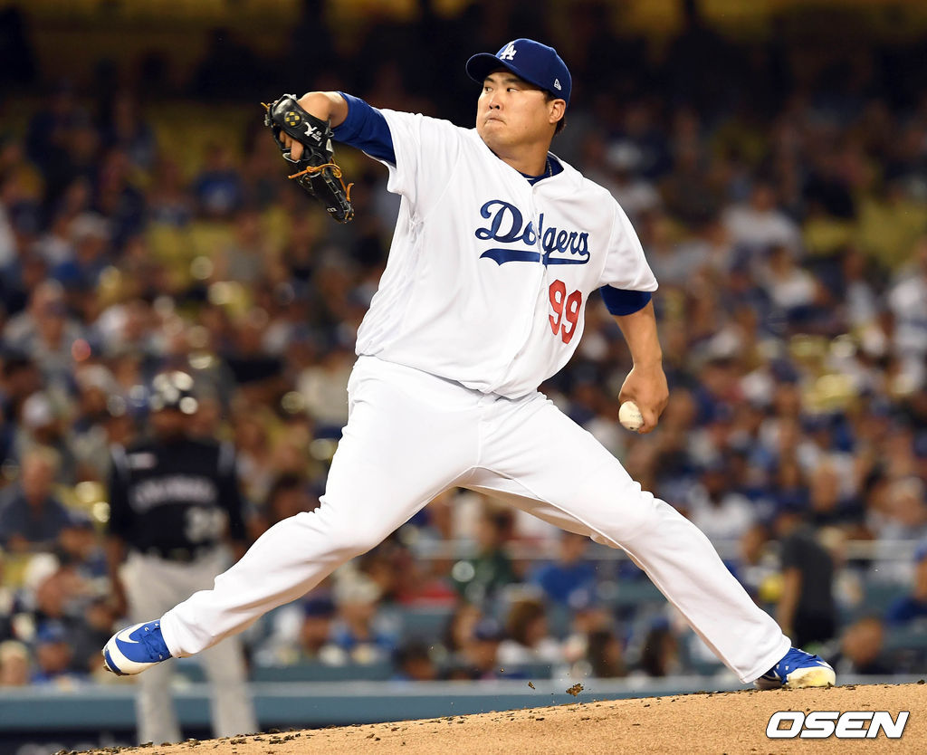 1회말 선두타자 작 피더슨이 홈런을 치고 환호하고 있다. /dreamer@osen.co.kr